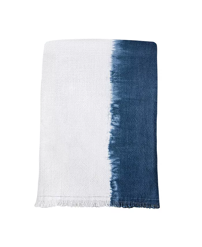 Anaya Home Indigo Blue Tie Dye Cotton Throw 50x70