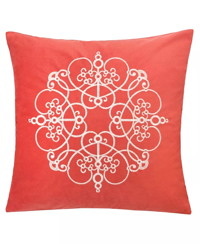 Homey Cozy Arianna Embroidery Square Decorative Throw Pillow