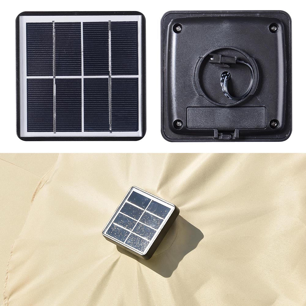 Yescom 10'X6.5' Solar Rectangle Outdoor Tilt Patio Umbrella Multiple Colors