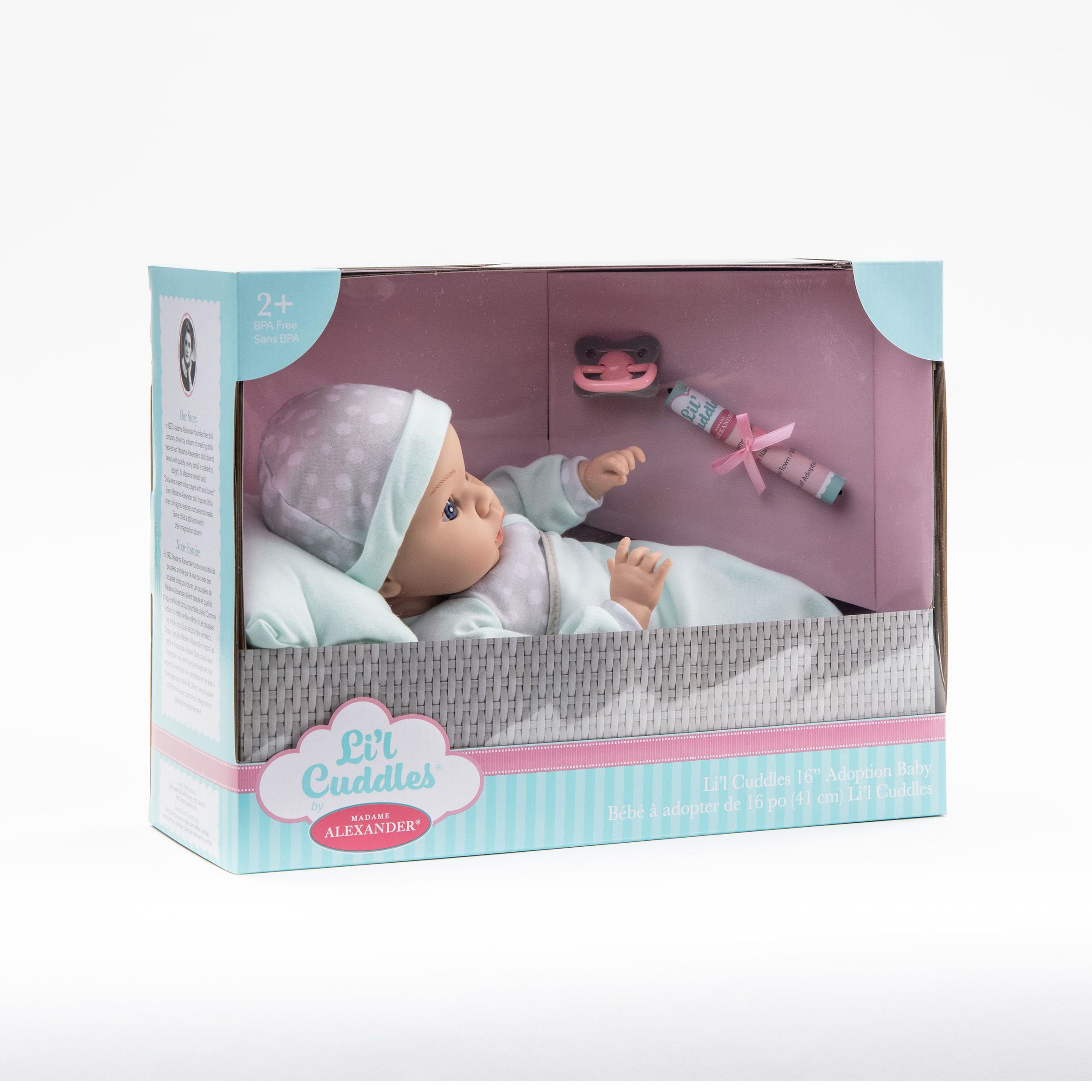 Madame Alexander 16 inch Li'L Cuddles So Real Adoption Baby Doll, Ages 2+