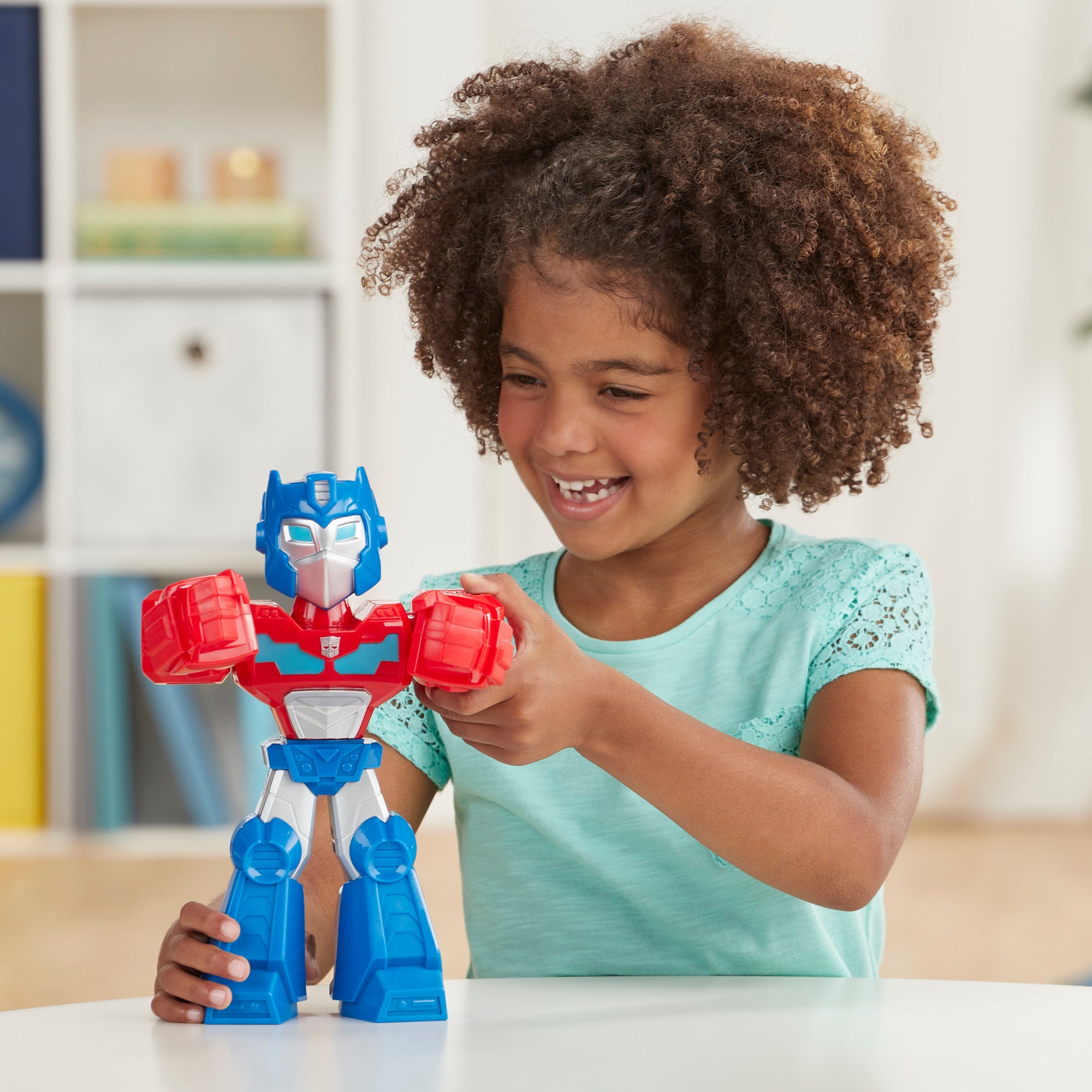 Transformers Rescue Bots Academy Mega Mighties 10-Inch Optimus Prime Action Figure