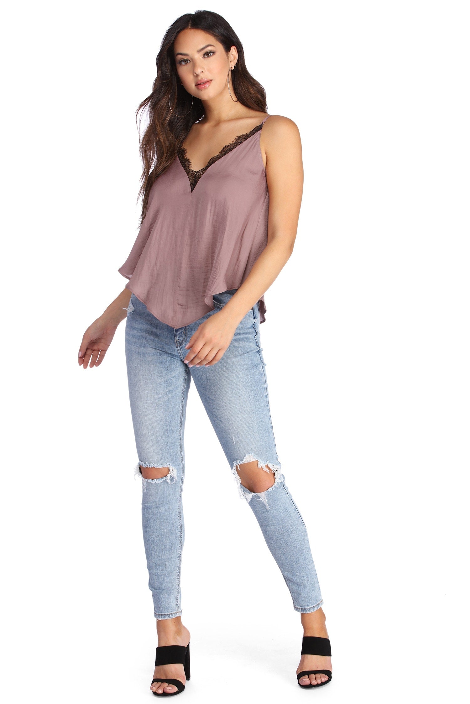 Loving In Lace Satin Cami