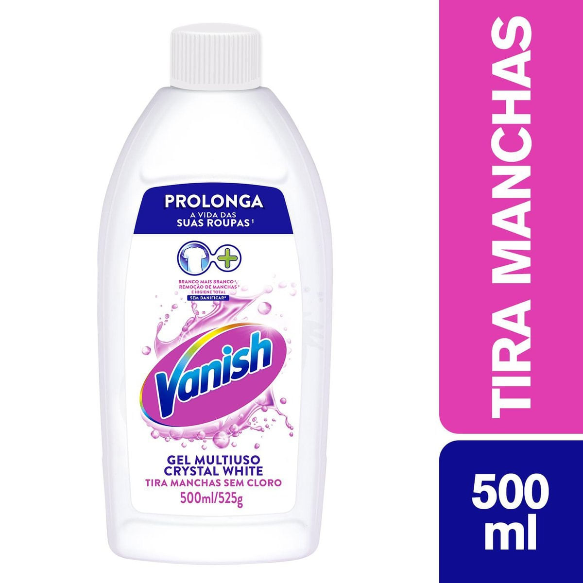 Tira Manchas Vanish Liquido Crystal White para roupas brancas 500ml