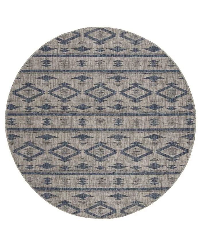 Safavieh Courtyard Gray and Navy 6'7