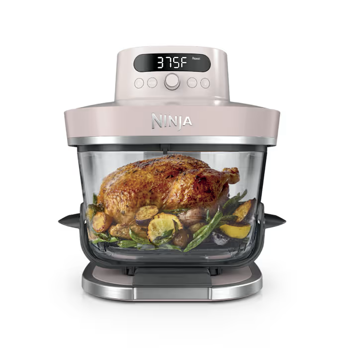 Fritadeira Elétrica Ninja Crispi Pro 6 em 1 com Vidro | 232 °C, Atóxica, Recipientes e Tampas de 6 e 2,5 litros