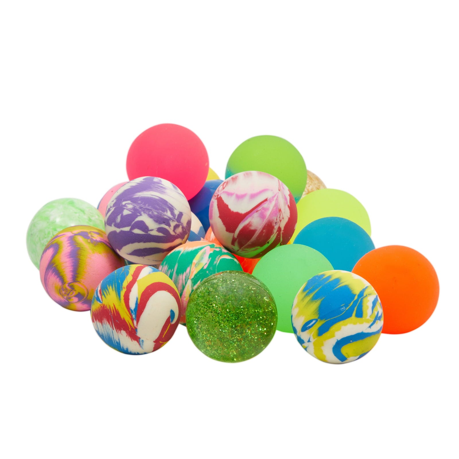 50 Count Bulk Super Bouncy Ball Party Favors For Kids Birthday Party， Multicolor， 1.5 in