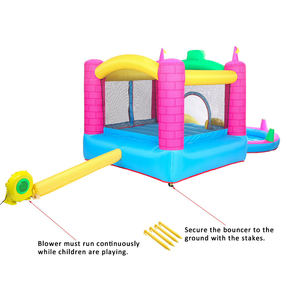 Ktaxon Inflatable Bounce House Jumper Castle Water Spray with 350W Air Blower