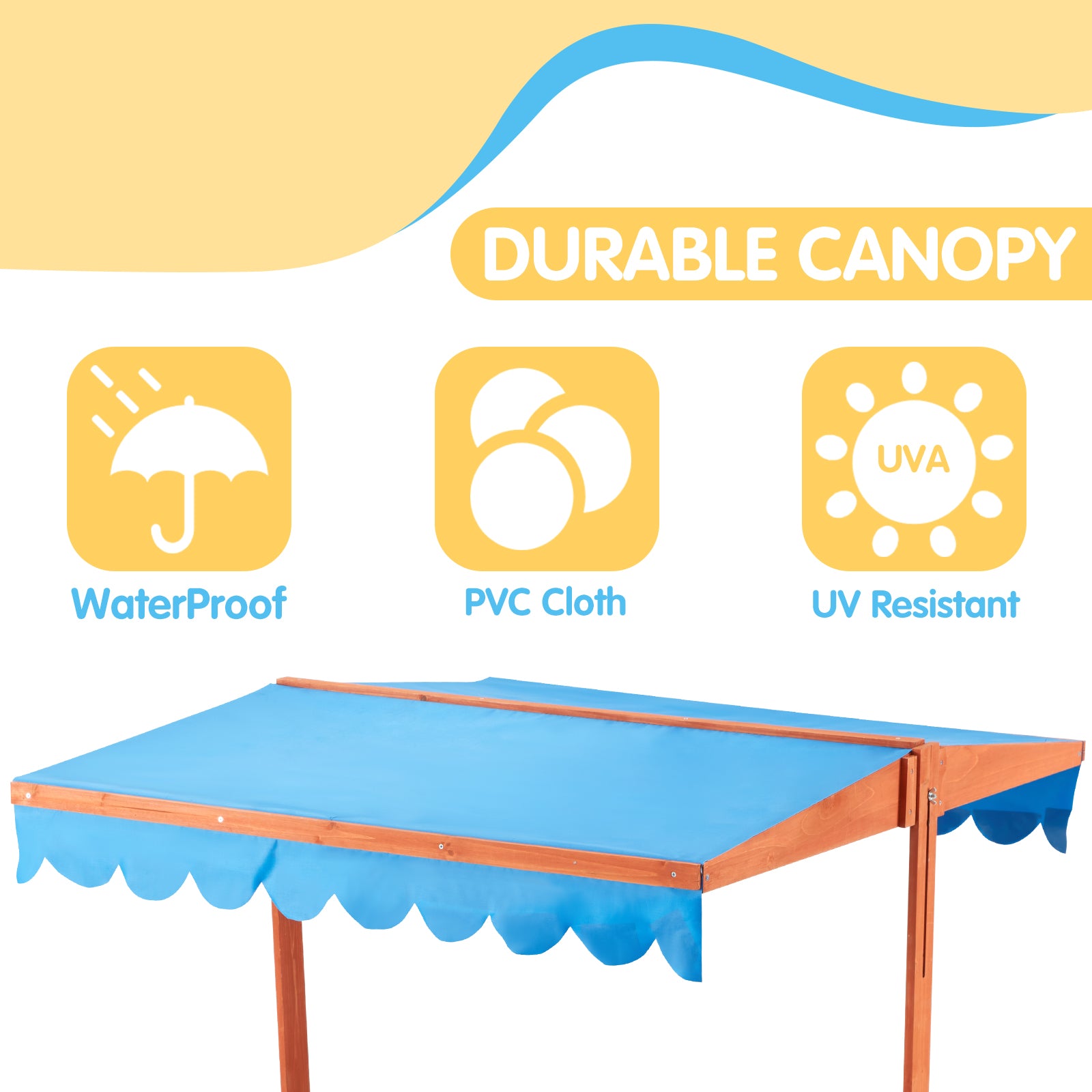 AVAWING Kids Sandbox with Canopy(47.2