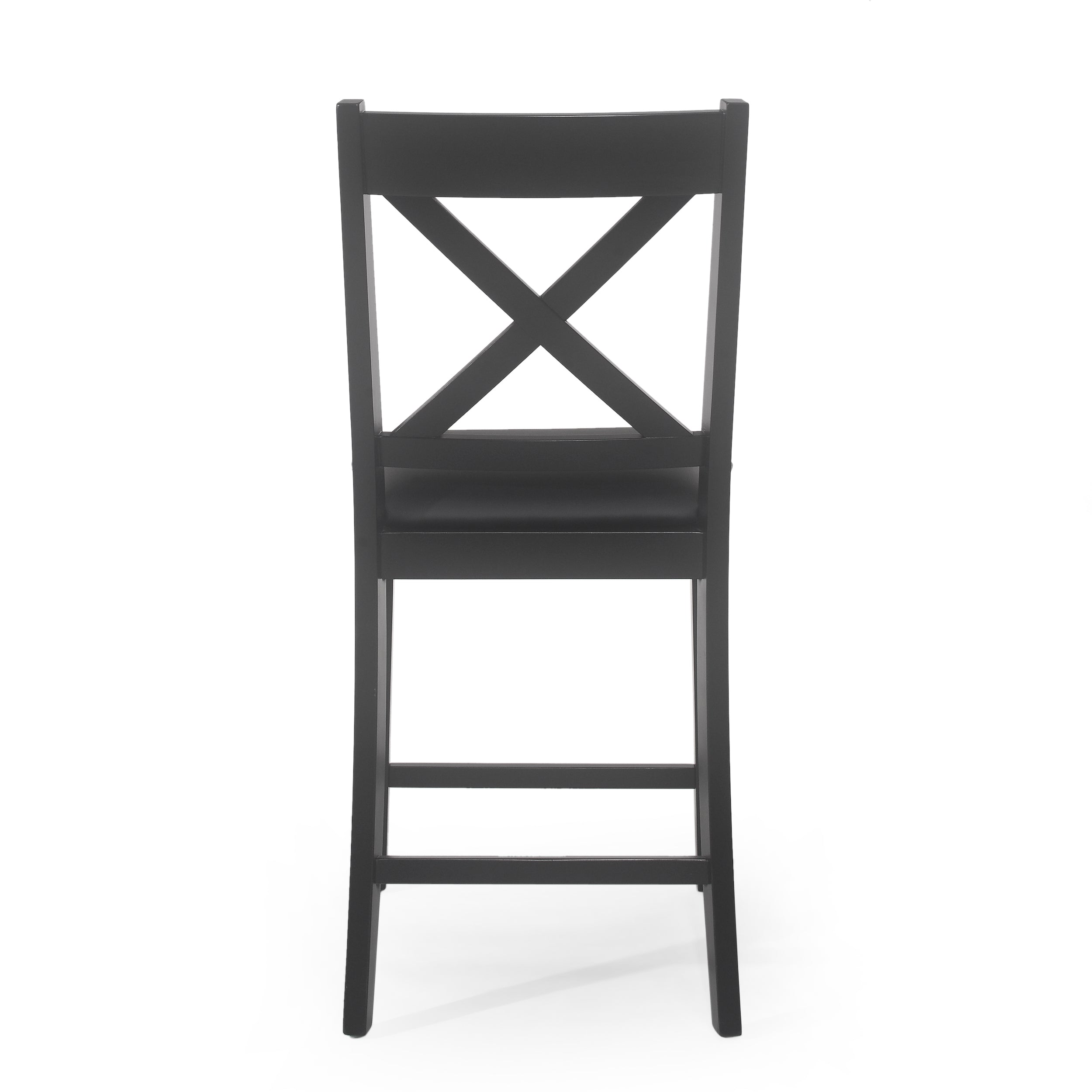 Bouman Farmhouse Upholstered Wood Counter Stools, Set of 2