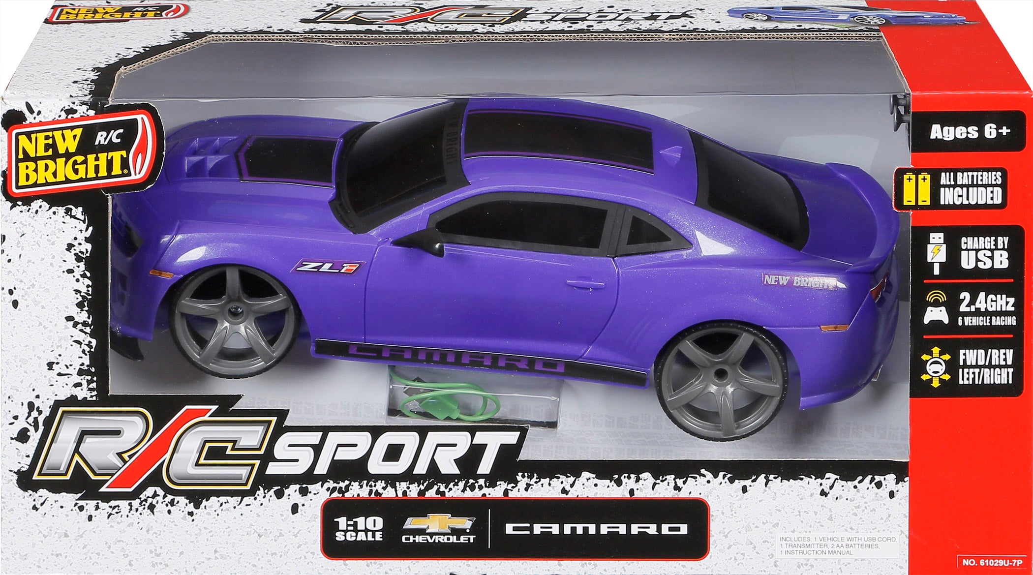 New Bright (1:10) Chevy Camaro Battery Radio Control Sports Car， 61029U-7P