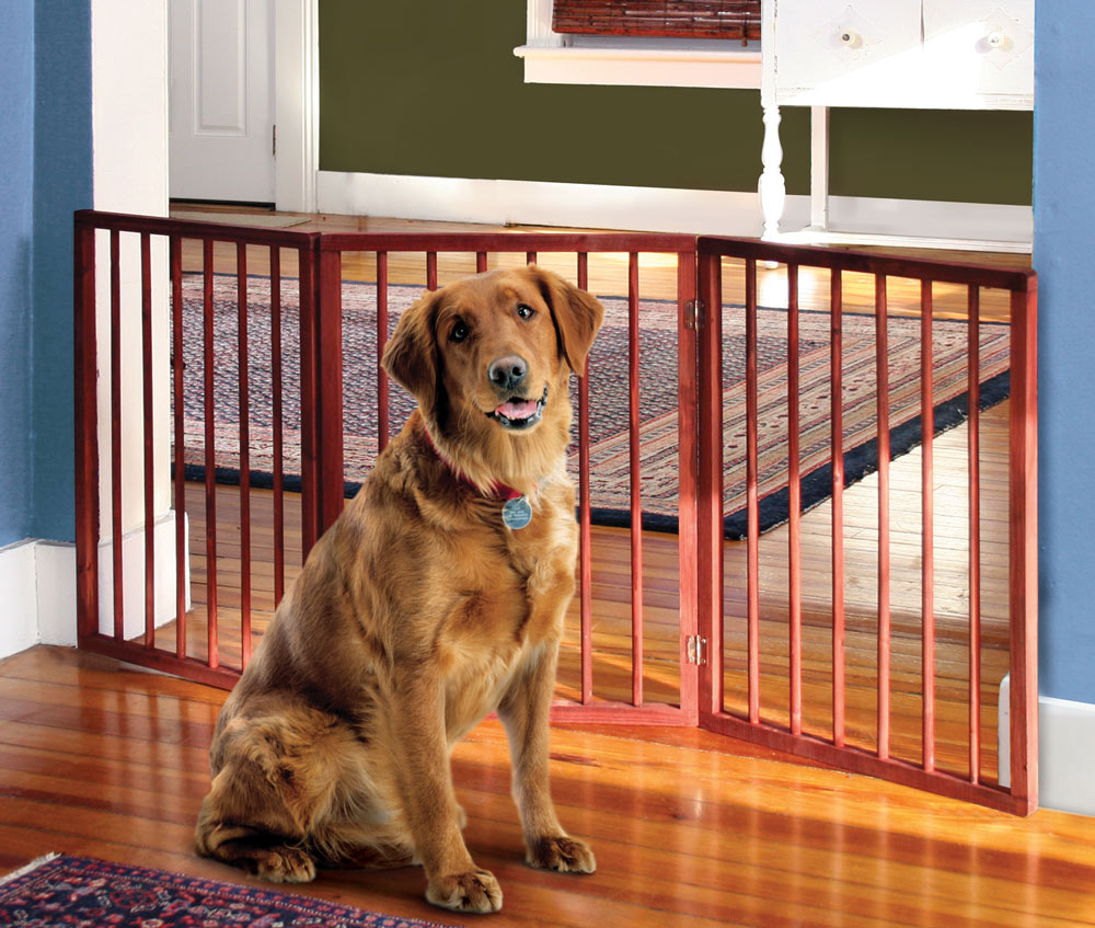 Folding Wood Pet Gate- 3 Sections