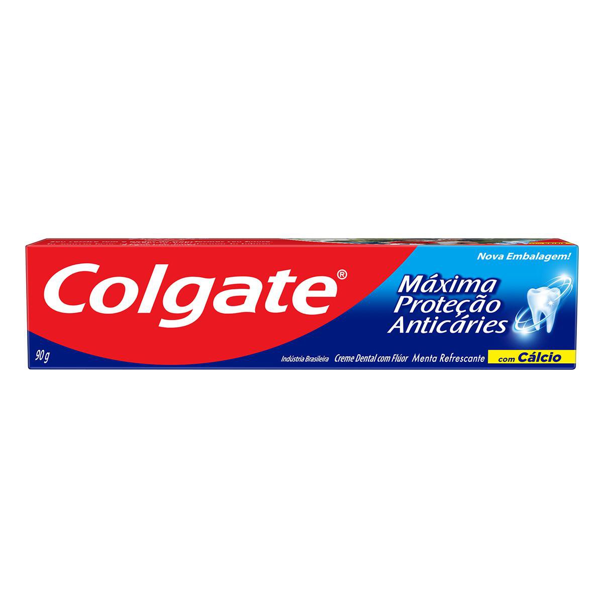 Creme Dental Colgate Maxima Protecao Anticaries Menta Refrescante 90g