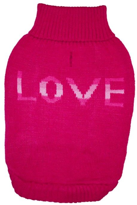 Fashion Pet True Love Dog Sweater Pink Medium