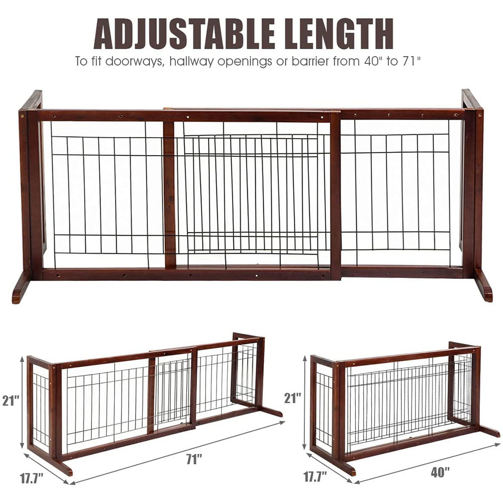 Adjustable Freestanding Pet Gate， 39.8