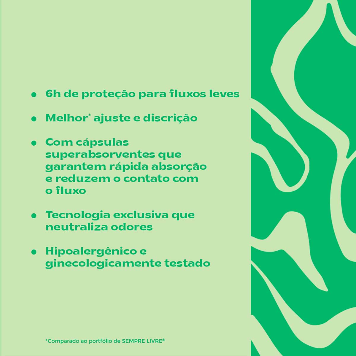 Absorvente com Abas Sempre Livre Suave Adapt 32 Unidades Leve Mais Pague Menos