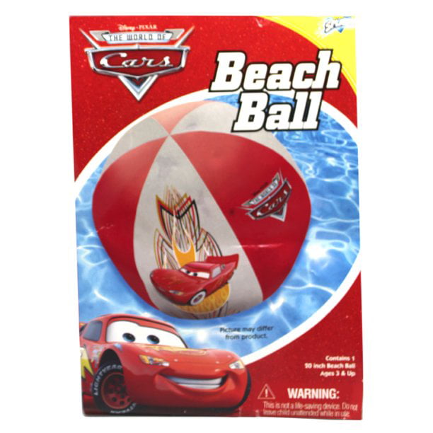 Disney Cars Lightning McQueen Gray and Red Colored Kids Beach Ball