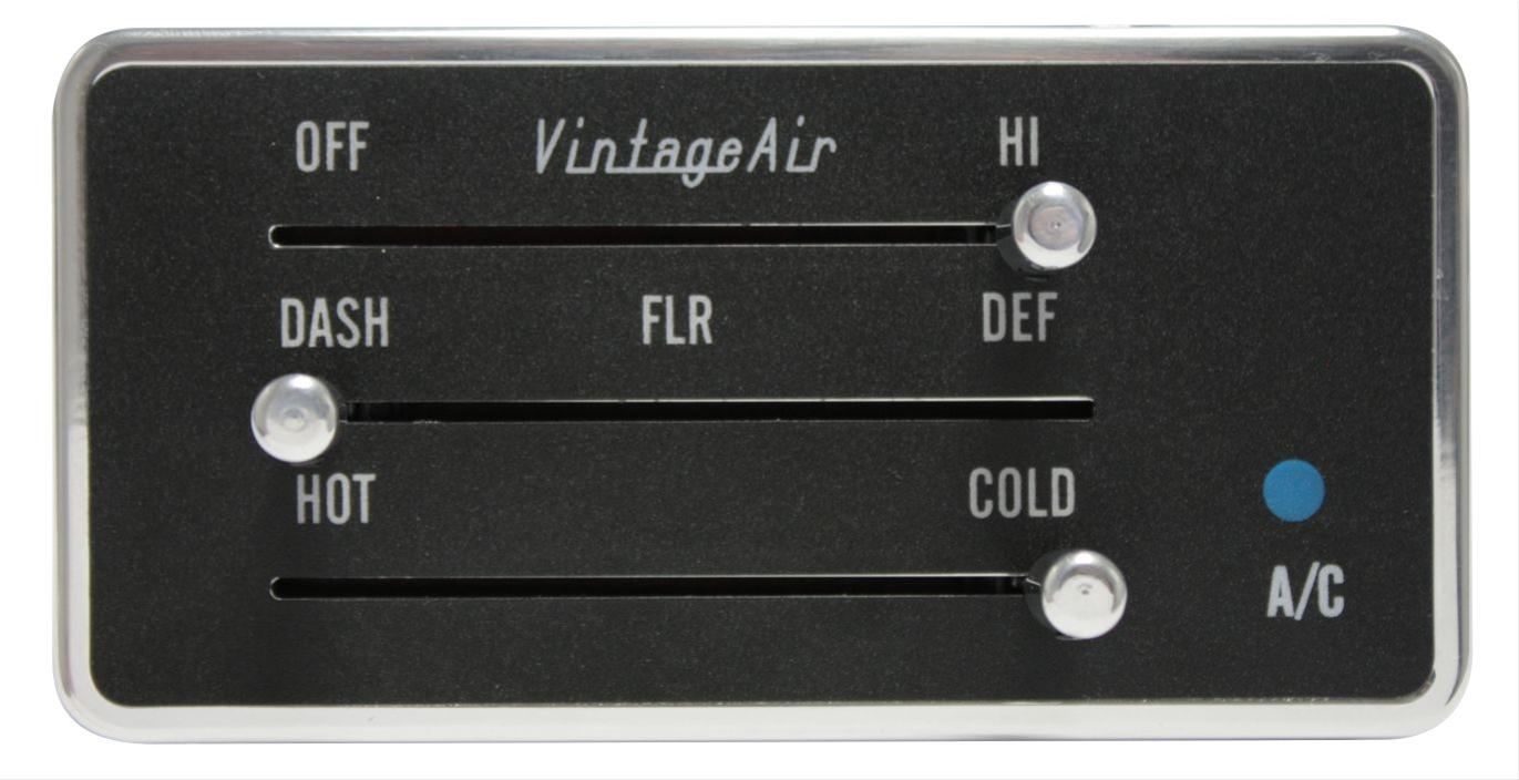 Vintage Air 491230 Vintage Air 3-Lever Gen IV ProLine Rectangular Control Panels