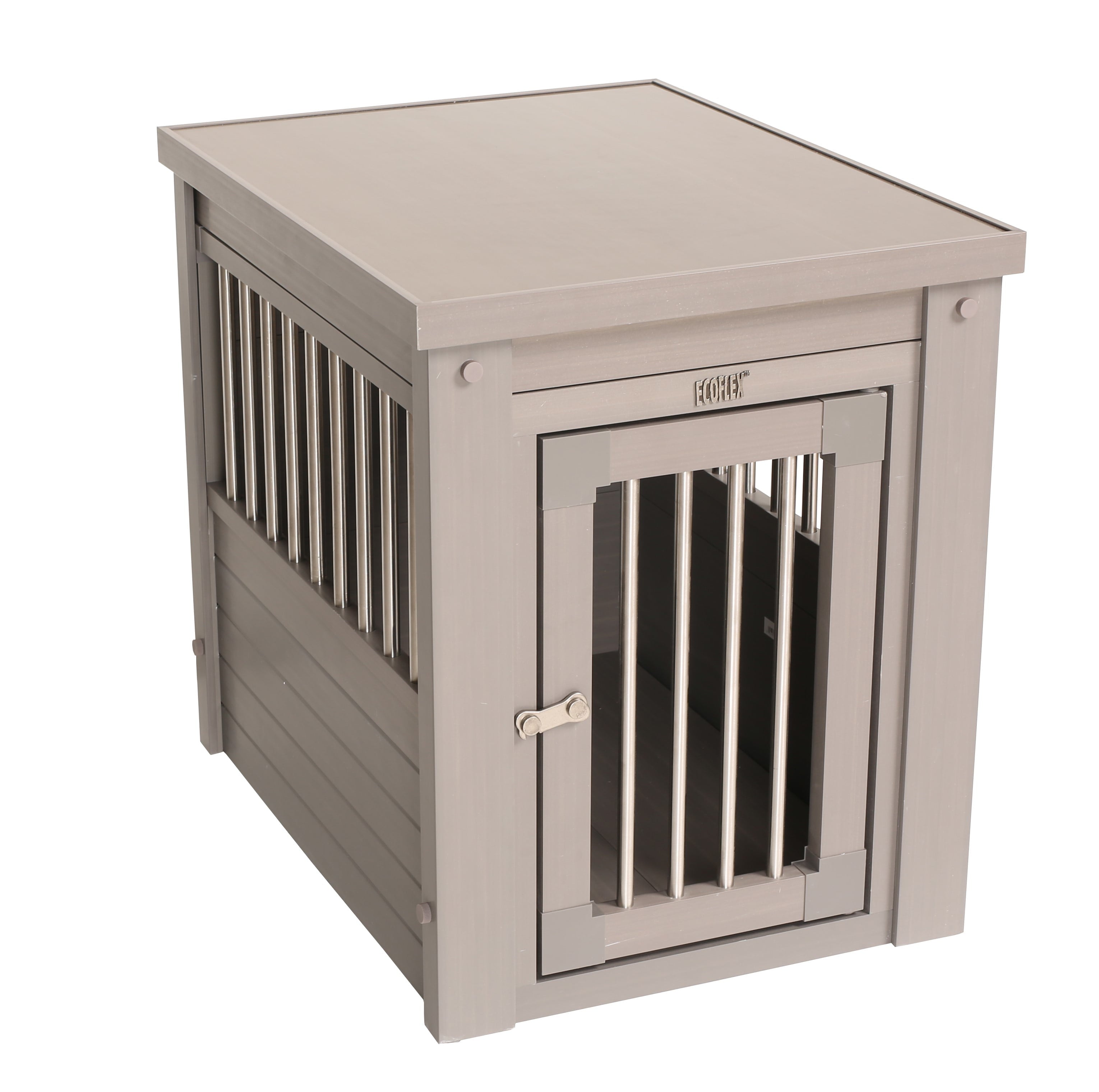 ECOFLEX Dog Crate End Table - Grey Medium