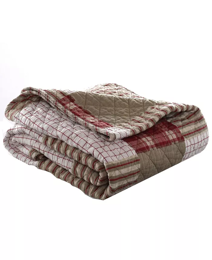 Eddie Bauer Camano Island Plaid Cotton Quilted Throw， 60