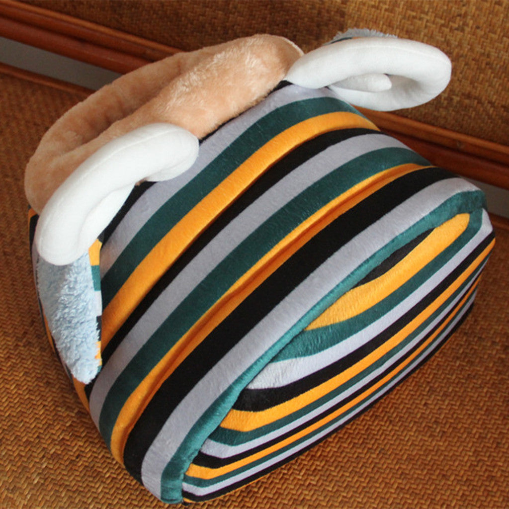 Soft pet kennel striped sheep warm small meter