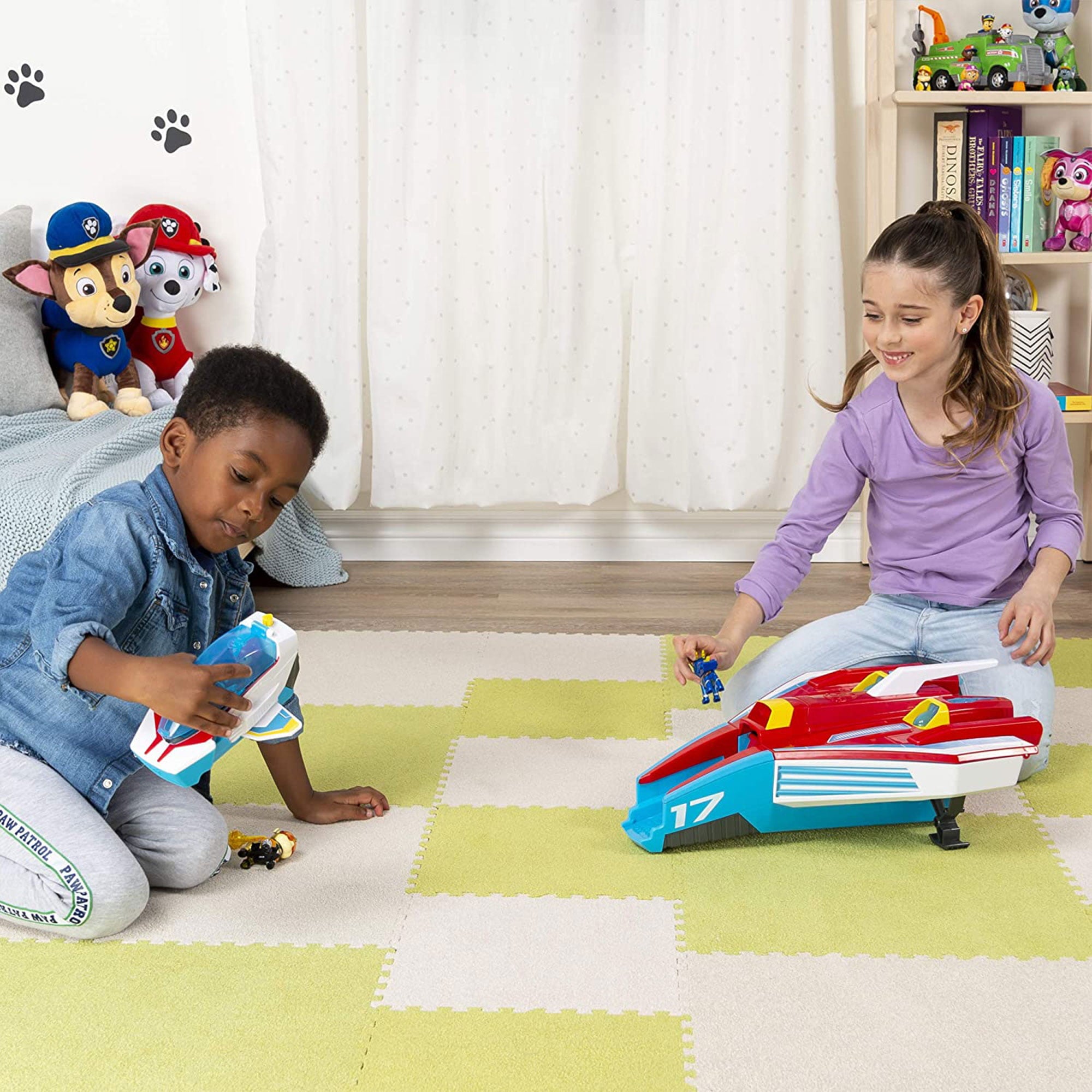 Paw Patrol Super Paws 2 in 1 Transforming Mighty Pups Jet Command Center