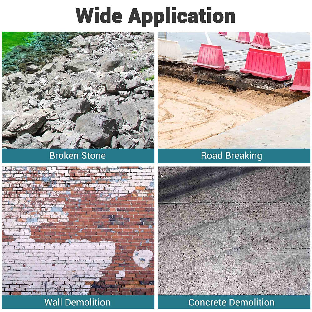 Yescom 3600W Electric Jackhammer Demolition Breaker w/ Rolling Case