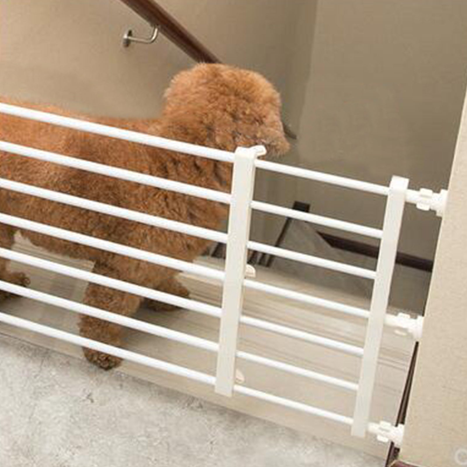 Metal Pet Gates - 22-39.37 Inch Extra Wide Pressure Mounted Dog Gate for Stairs Doorways - Pet Gate with Door Walk Through Easy Step NO Need Tools NO Drilling， Adjust Size (Black)