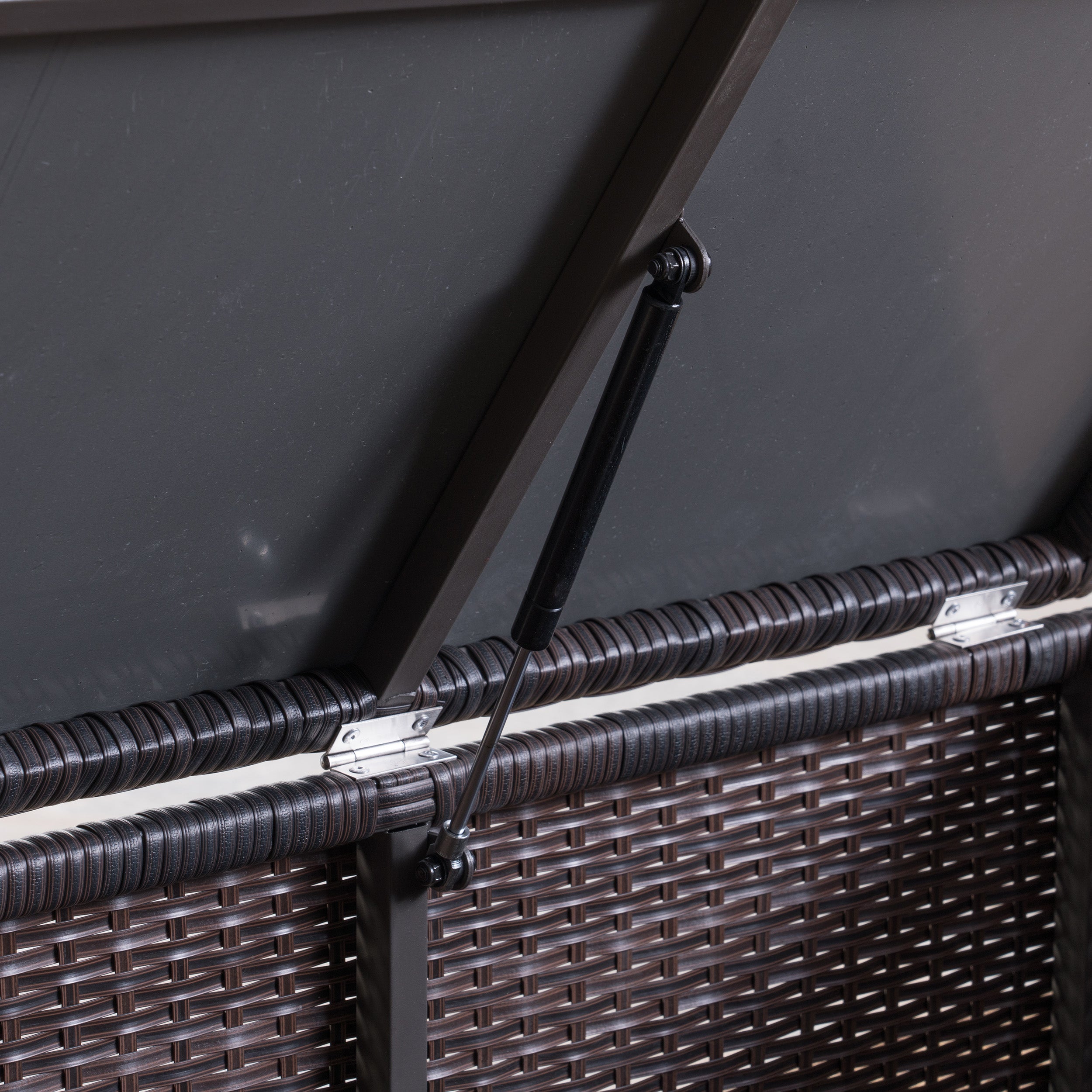 Tammy Rosa Outdoor 3 Seat Wicker Couch Set with  Storage Coffee Table