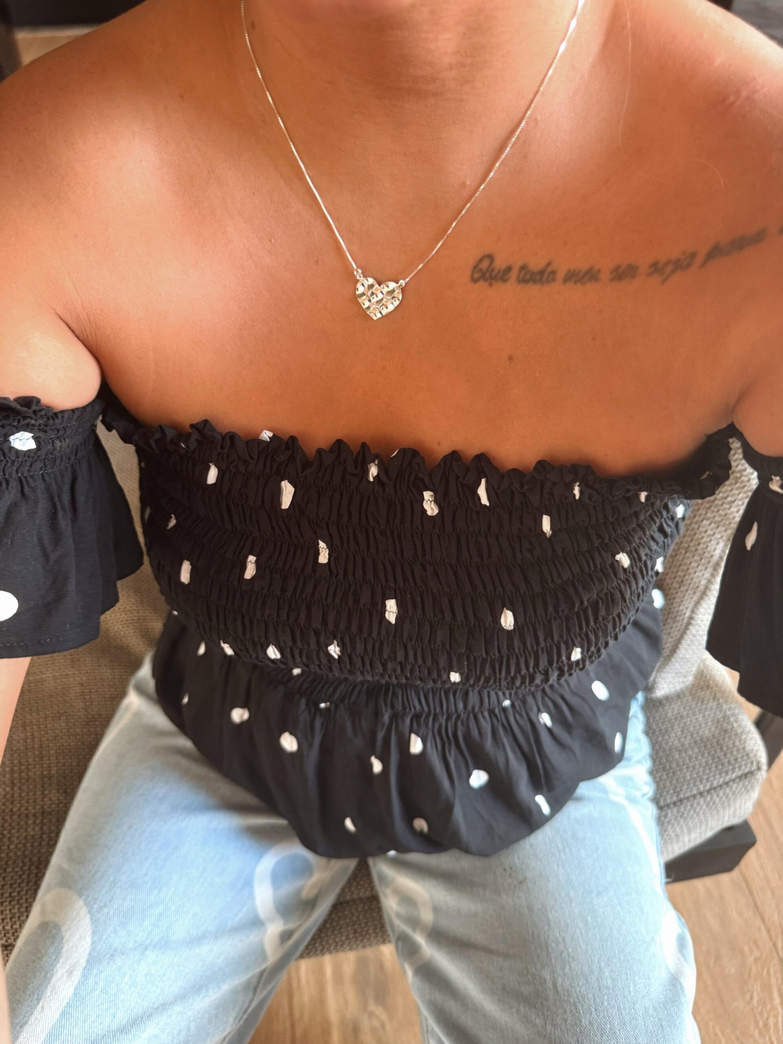 Colar Coração Amassadinho