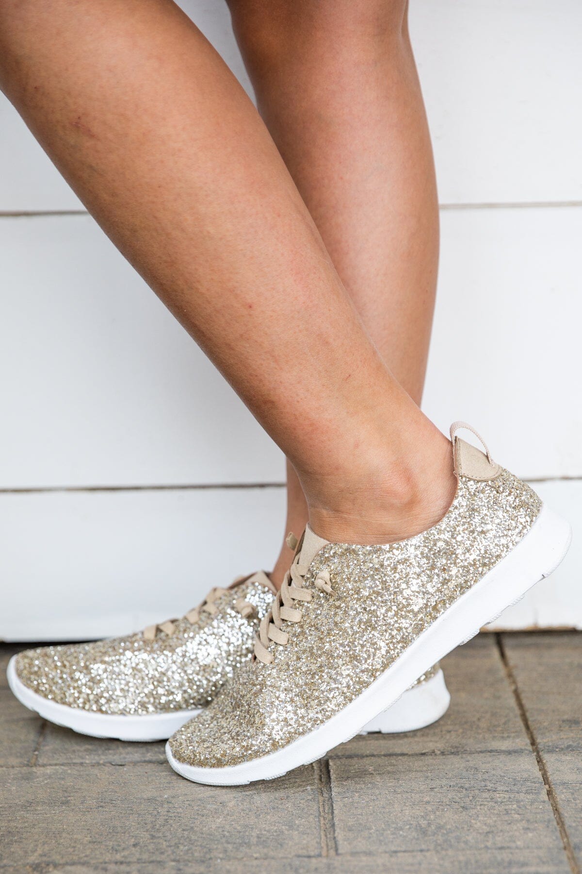 Gold Glitter Sneakers