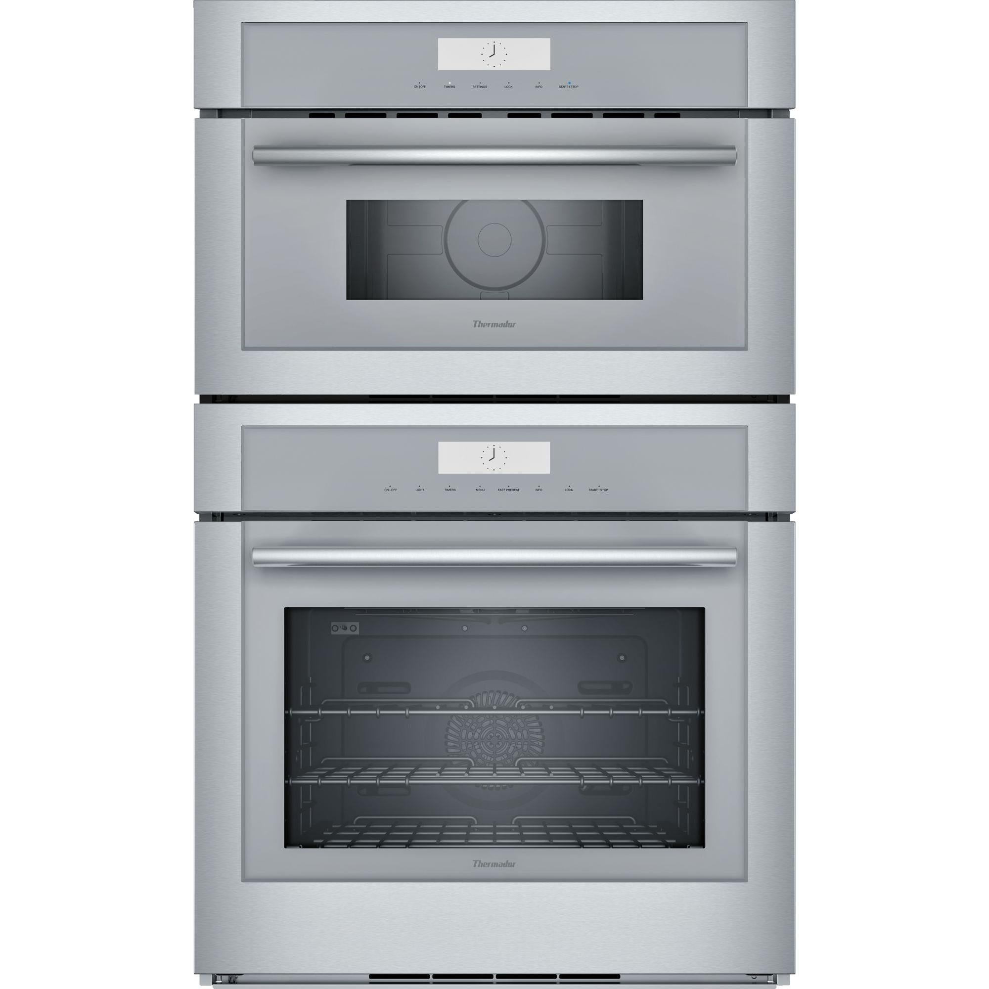 Thermador 30-inch,  6.1 cu.ft. Built-in Combination Wall Oven with Microwave MEM301WS