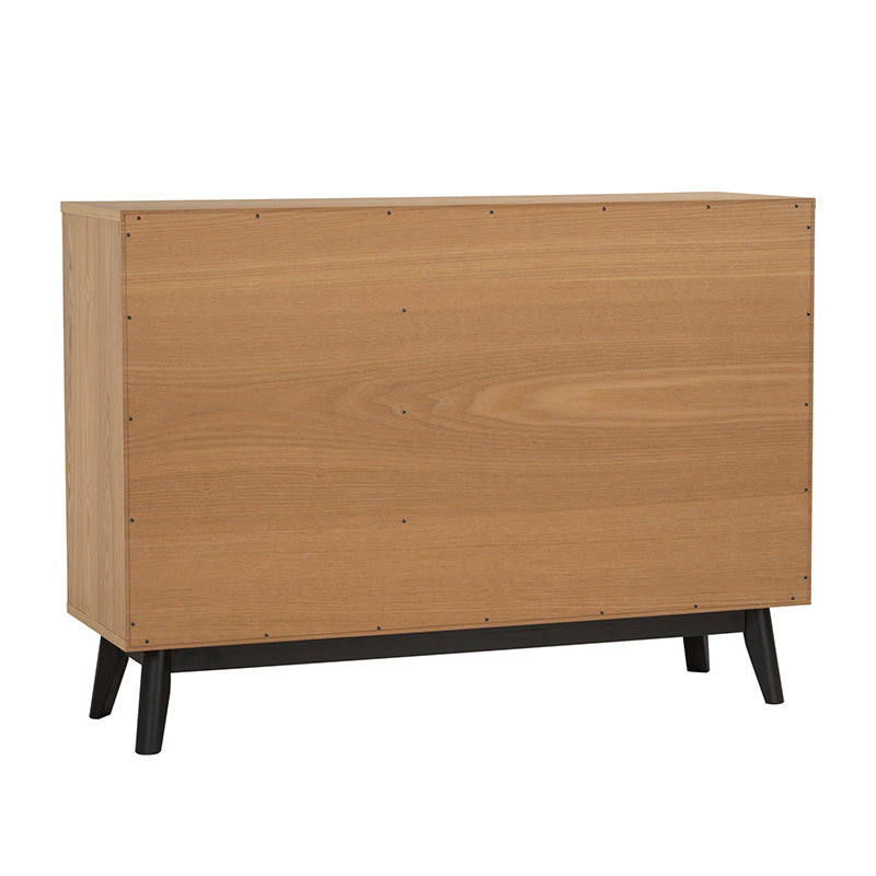 CASTOR Sideboard Buffet 125cm - Natural, Navy Blue & Black
