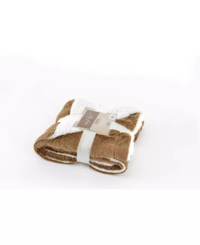 Happycare Textiles Luxury Reverse to Sherpa Throw