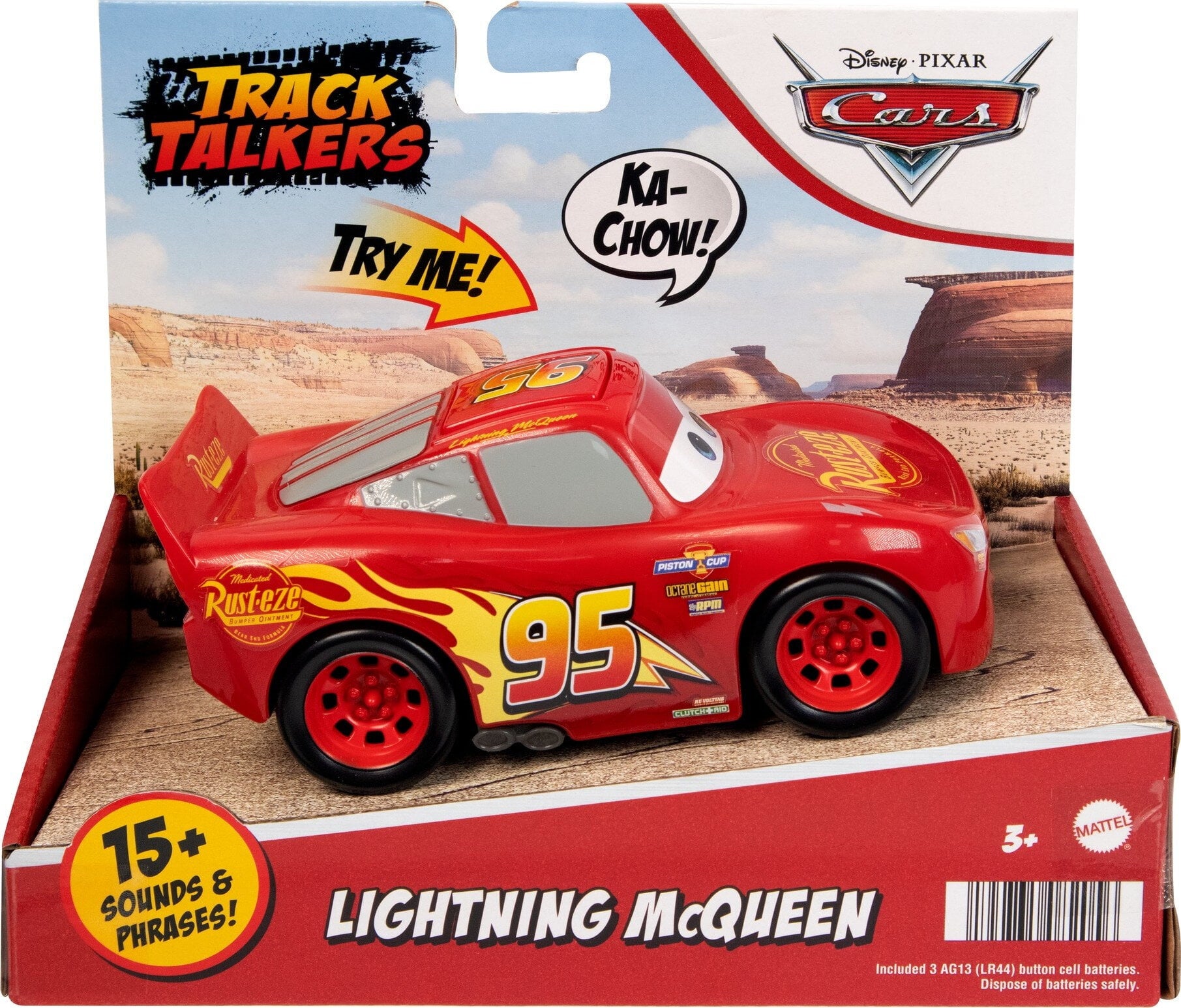 Disney and Pixar Cars Track Talkers Lightning McQueen Talking Toy Car， 5.5 inch Collectible