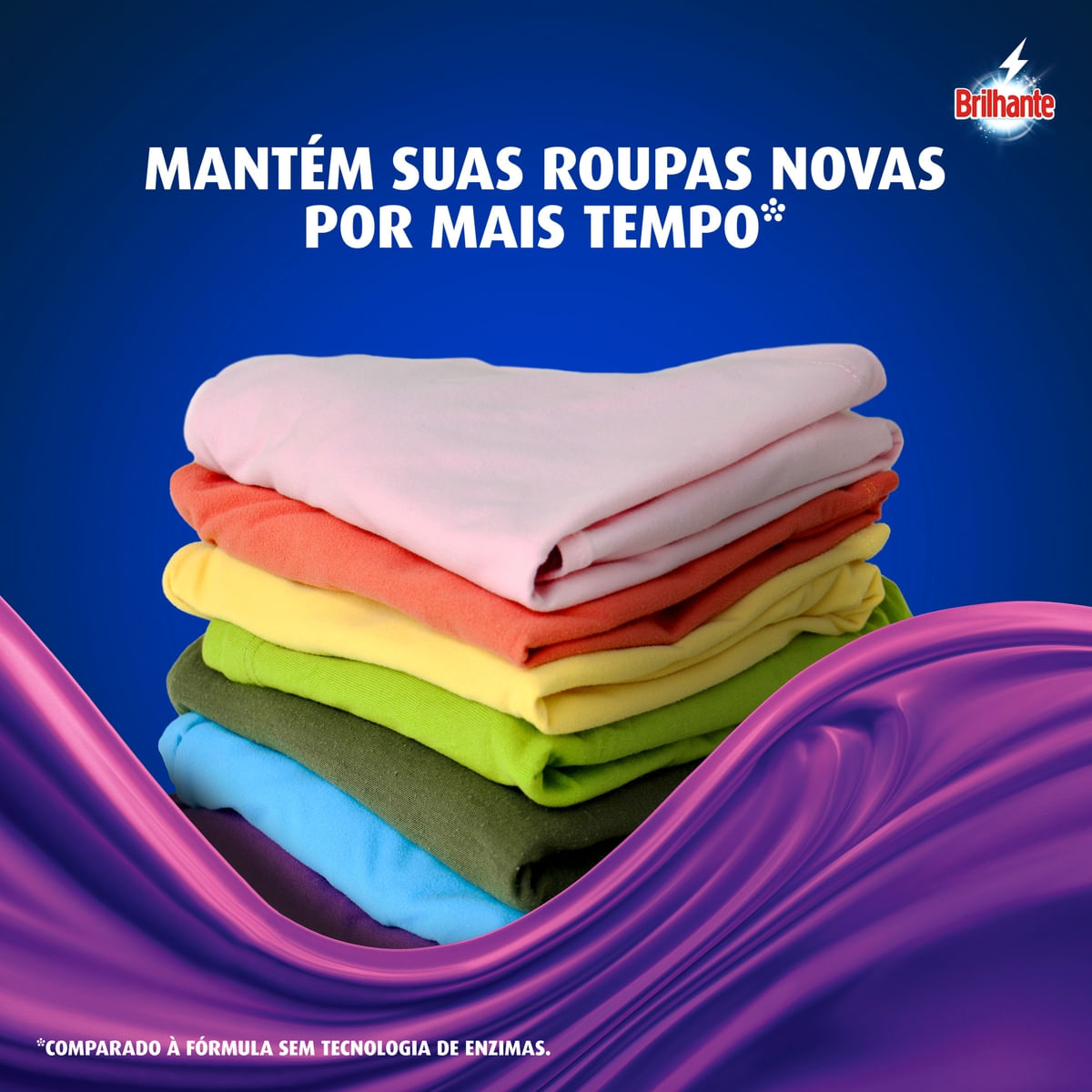 Lava Roupas Liquido Brilhante Limpeza Total 900 ml Refil