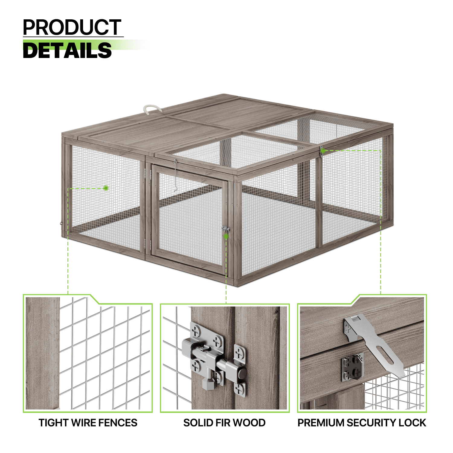 Magshion Chicken Coop Rabbit Hutch， 45.5