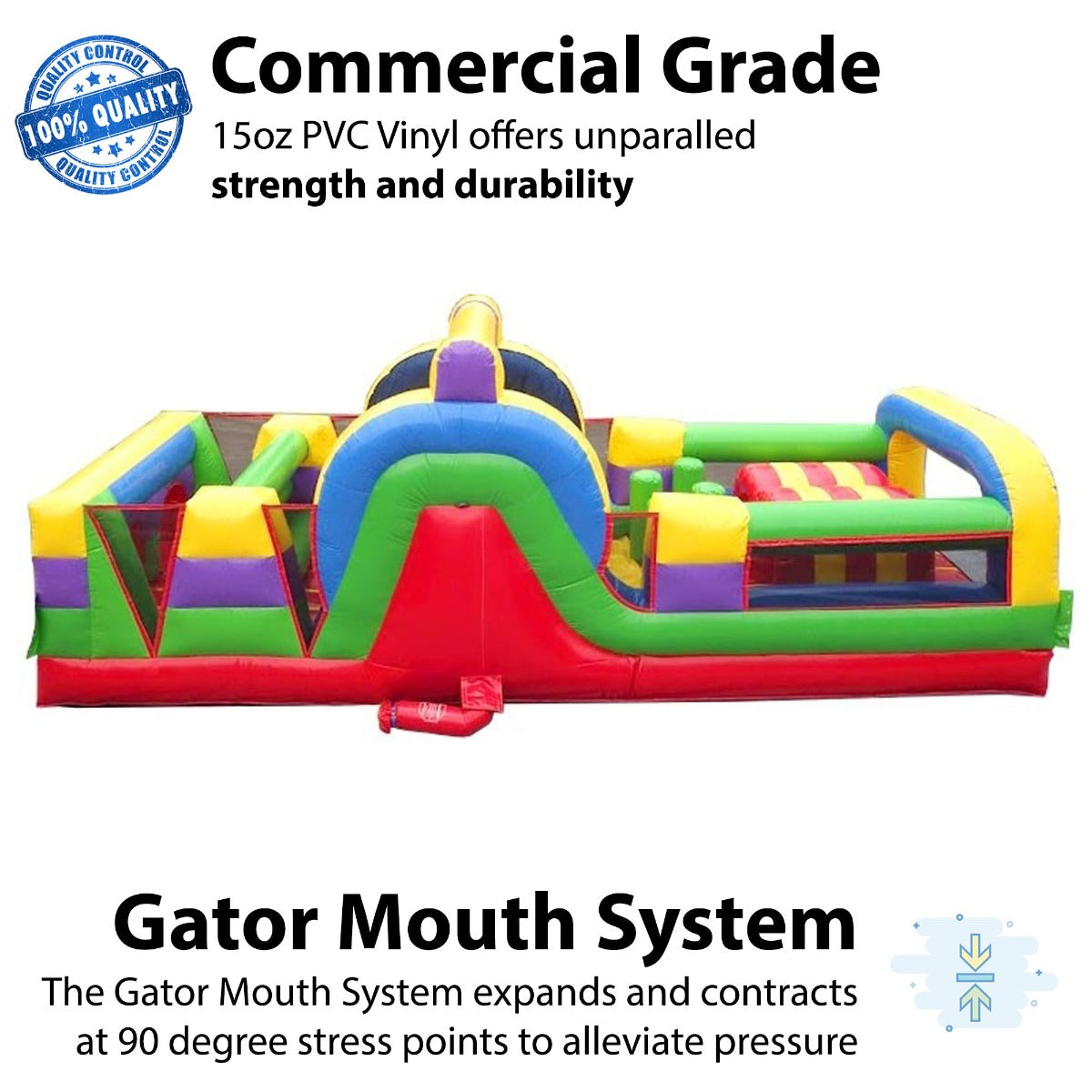 TentandTable Commercial Inflatable Obstacle Course， Retro