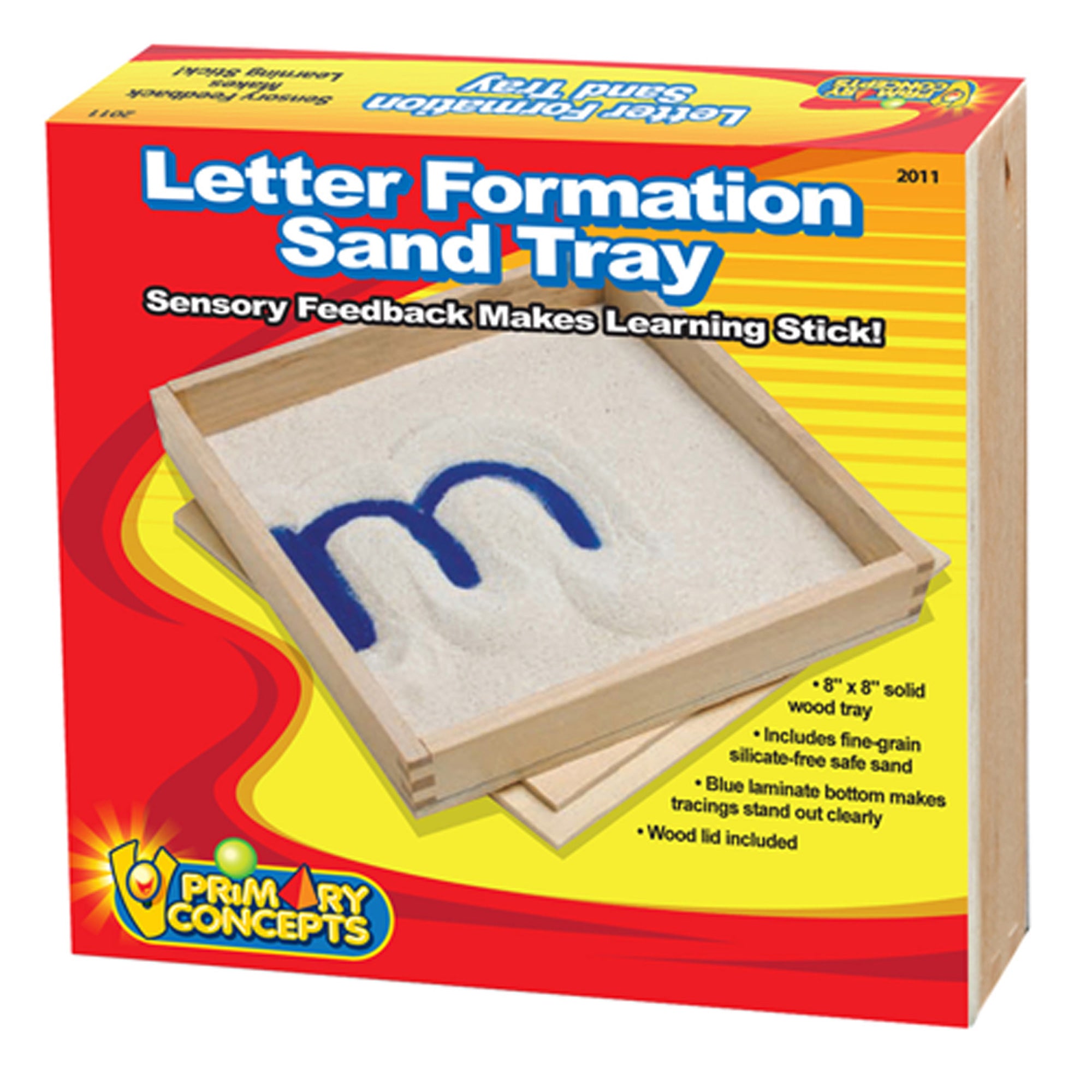 Primary Concepts Letter Formation Sand Tray， 8 x 8 inches