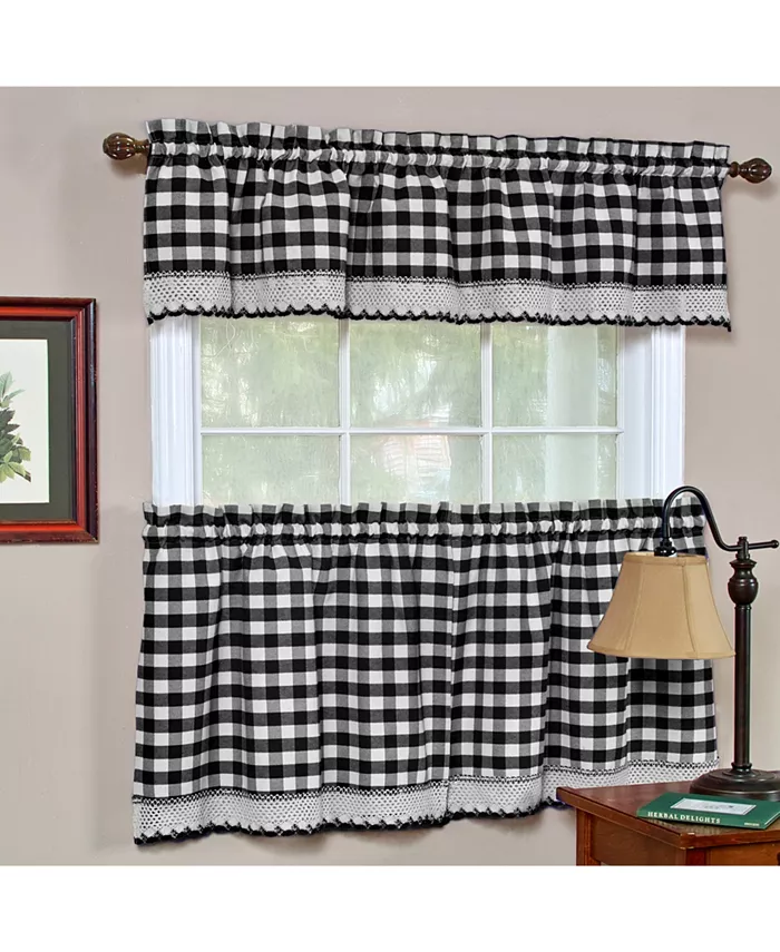 Achim Buffalo Check Window Curtain Valance， 58x14
