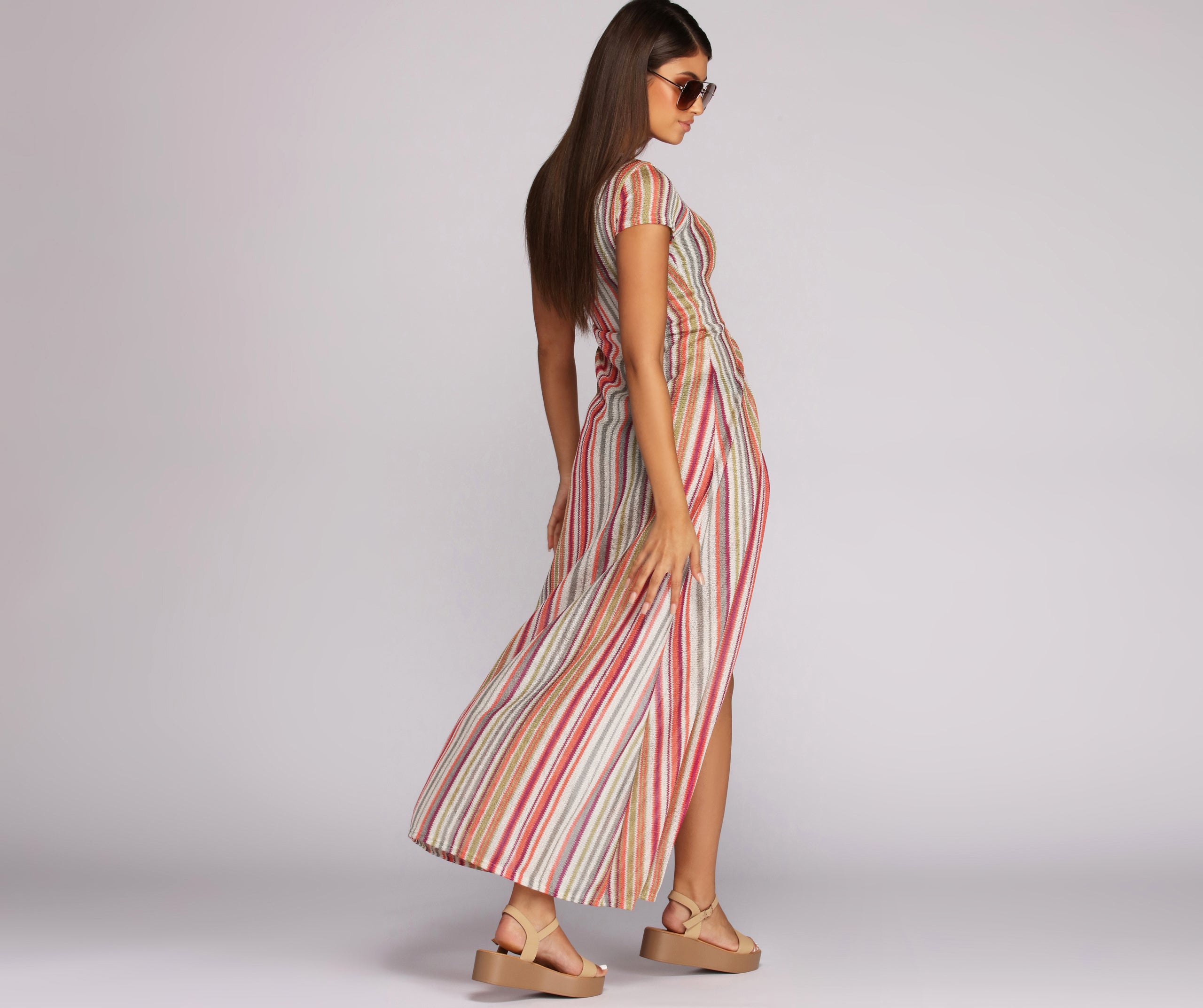 Beautiful And Bright Striped Duster