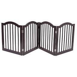 Internet's Best Dog Gate With Arched Top， 4 Panel 24 Inch