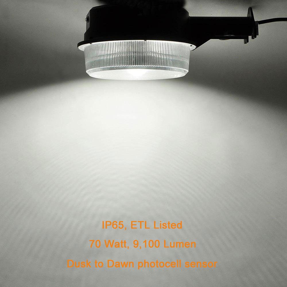 Yescom Outdoor LED Barn Light Dusk-to-Dawn with Photocell 70w 9100lm