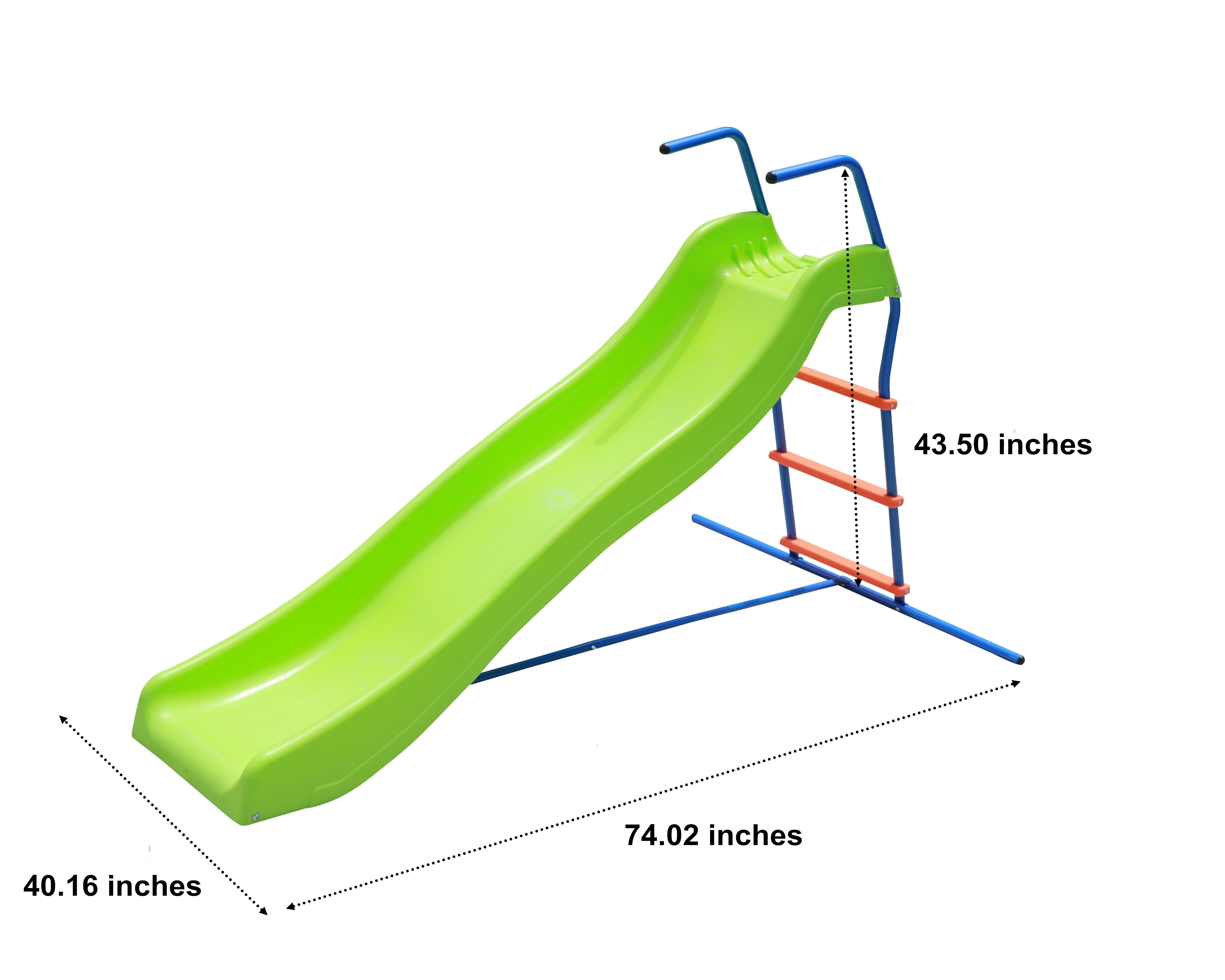Platports Kids 6' Outdoor Freestanding Playground Slide for Children