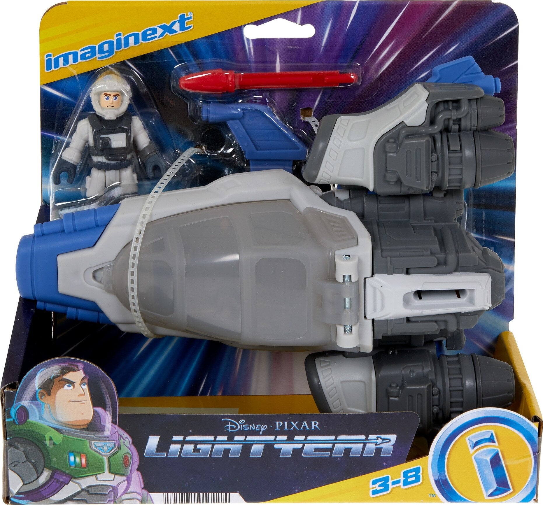 Disney and Pixar Lightyear Imaginext Hyperspeed Explorer XL-01 Spaceship and Buzz Lightyear Figure Set