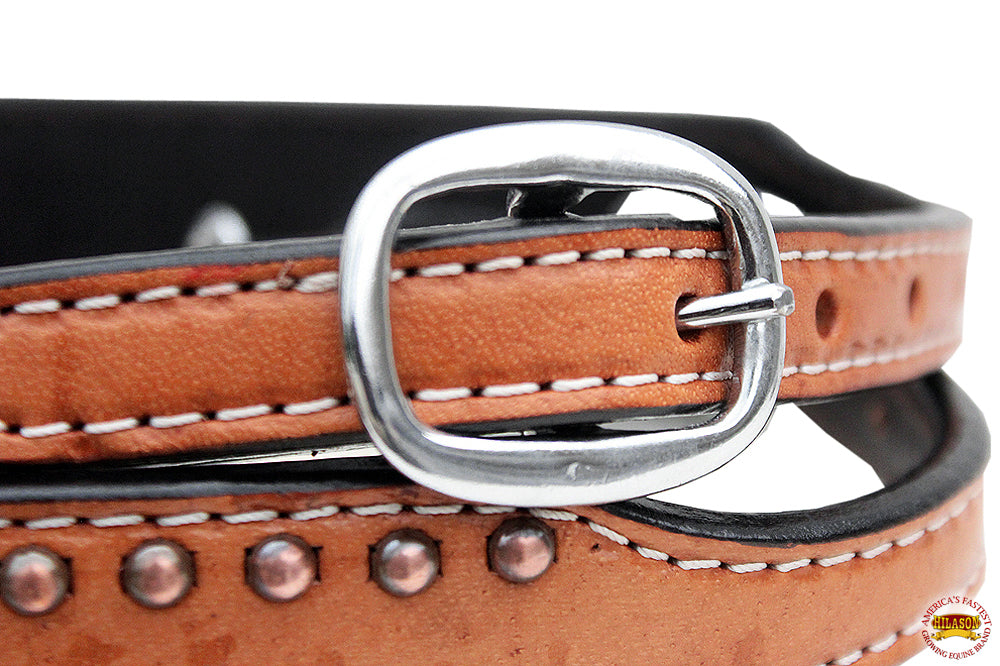 28BH Hilason Horse Size Leather Breast Collar Wither Strap Tan Adjusts 24