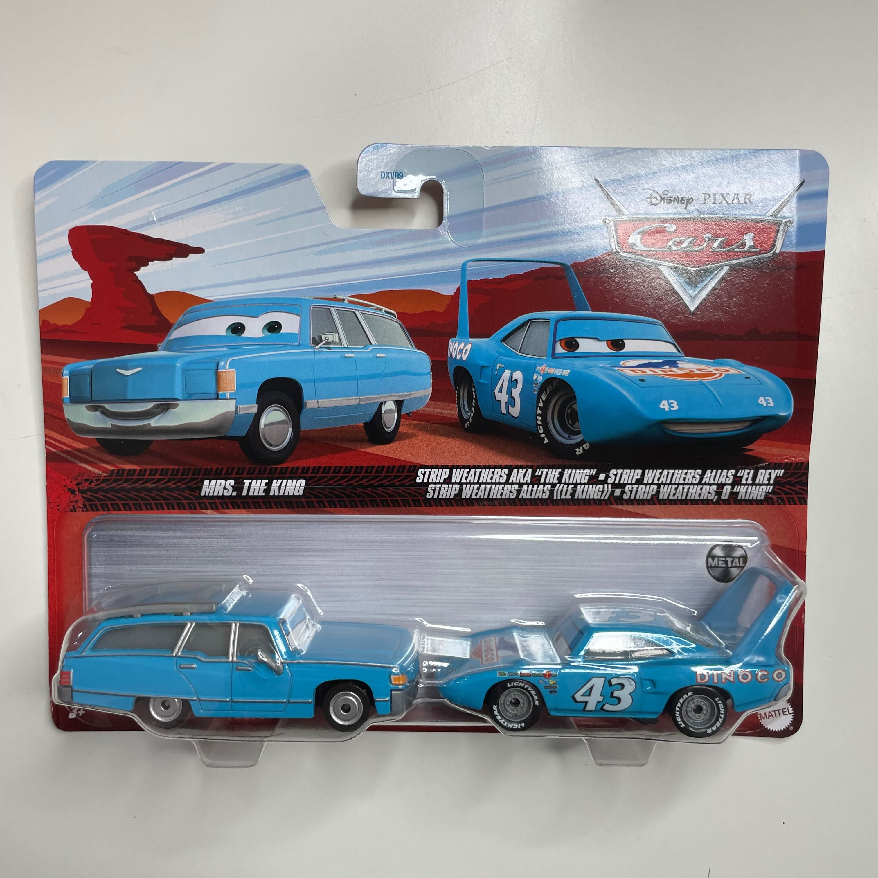 Disney Pixar Cars 3， Mrs. The King and Strip Weathers 2-Pack， 1:55 Scale Die-Cast Cars