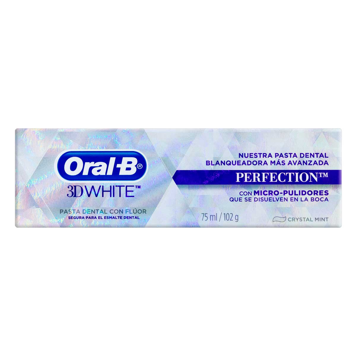 Creme Dental com Fluor Crystal Mint Oral-B 3D White Perfection Caixa 102g