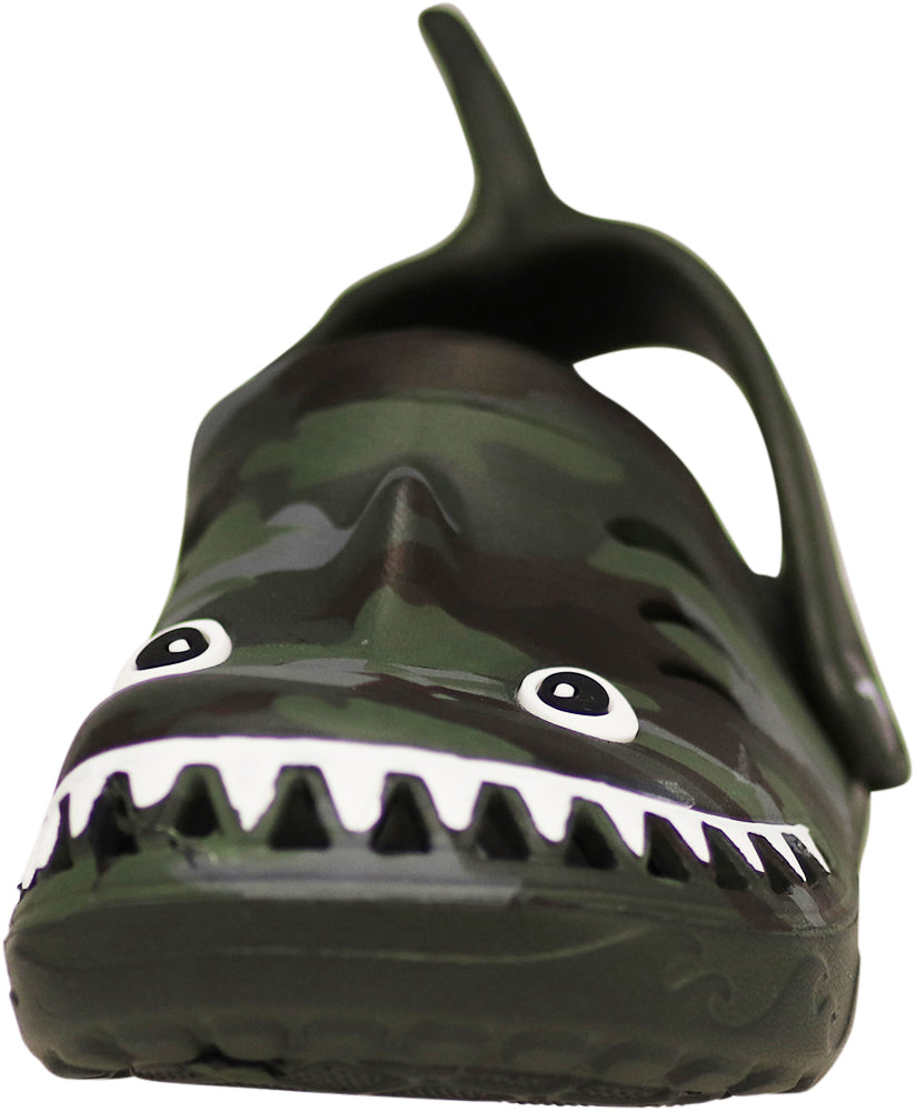 NORTY Toddler Boys Comfort Clogs Male Ankle Strap Sandals Green Shark