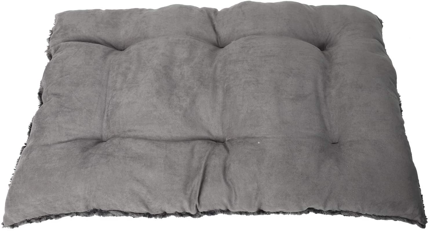 Confote Deluxe Plush Pet Beds Dog Crate Mattress for Large Medium Small Dogs， Machine Wash and Dryer Friendly， Gray XL