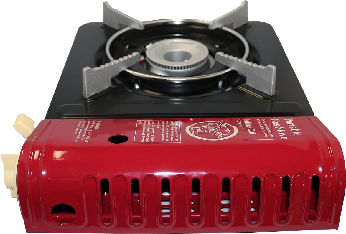 Tayama TGS-300 13 in. Portable Butane Gas Stove, Red